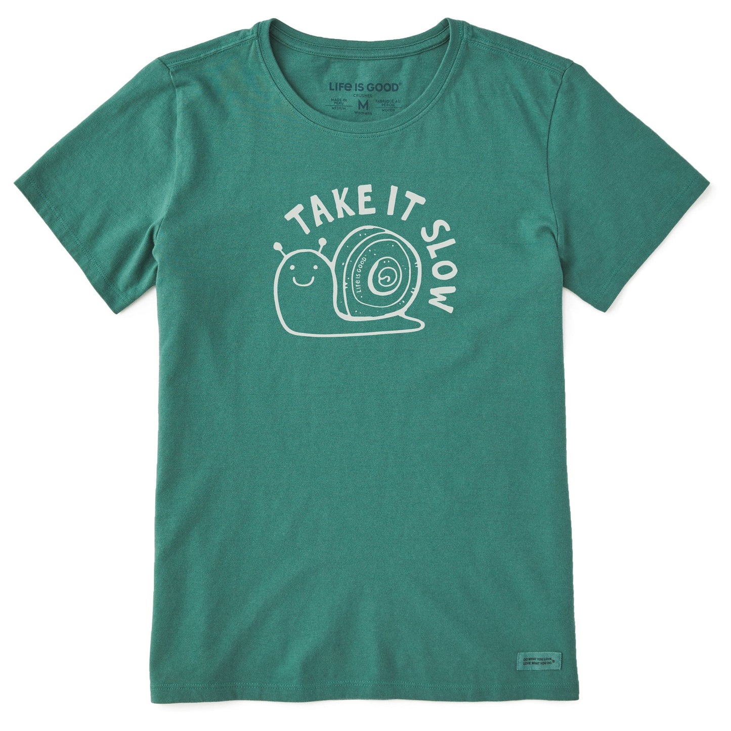 Women's Take it Slow Snail Short Sleeve Crusher Tee