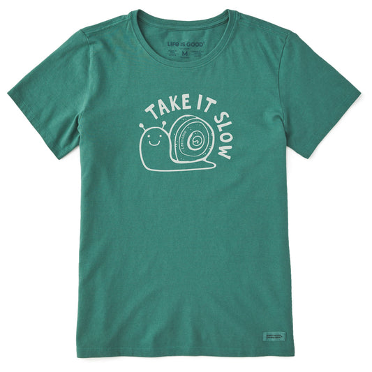 Women's Take it Slow Snail Short Sleeve Crusher Tee