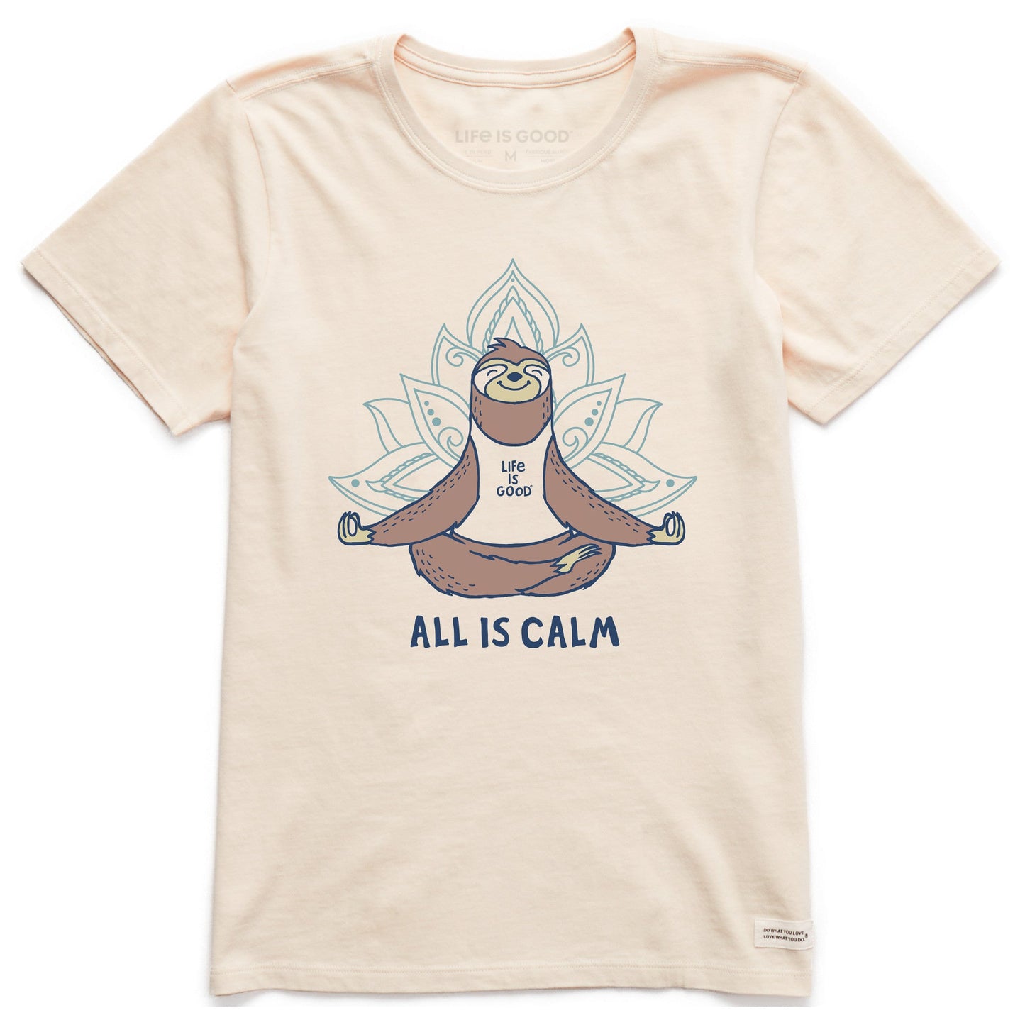 Women's All is Calm Sloth Short Sleeve Crusher Tee