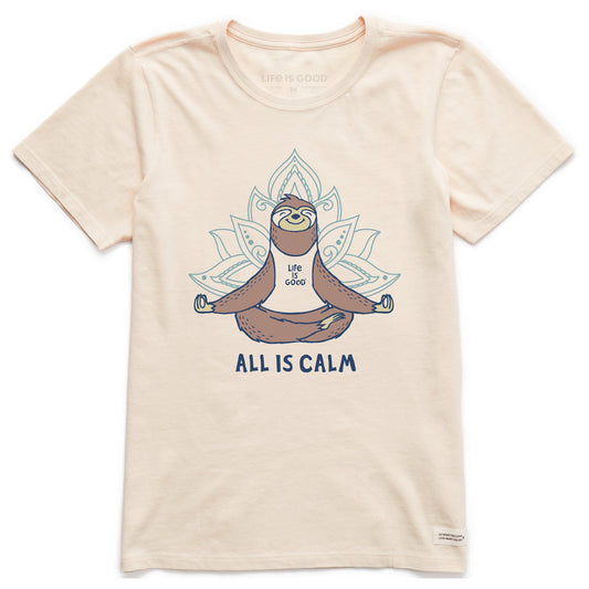 Women's All is Calm Sloth Short Sleeve Crusher Tee