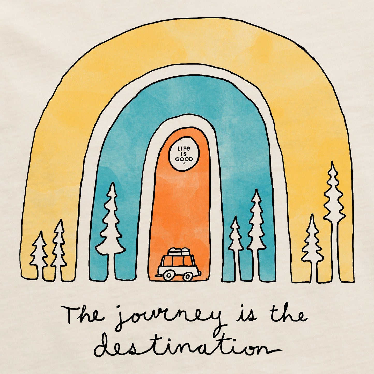 Men's Journey is the Destination Short Sleeve Crusher Tee