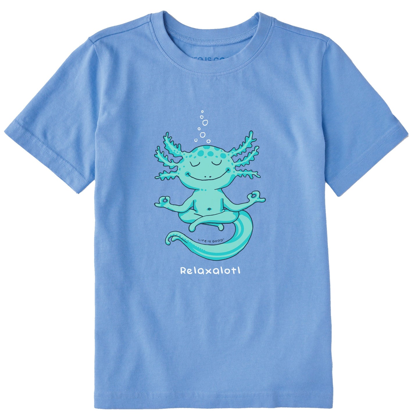 Kids Peaceful Relaxalotl Short Sleeve Crusher Tee