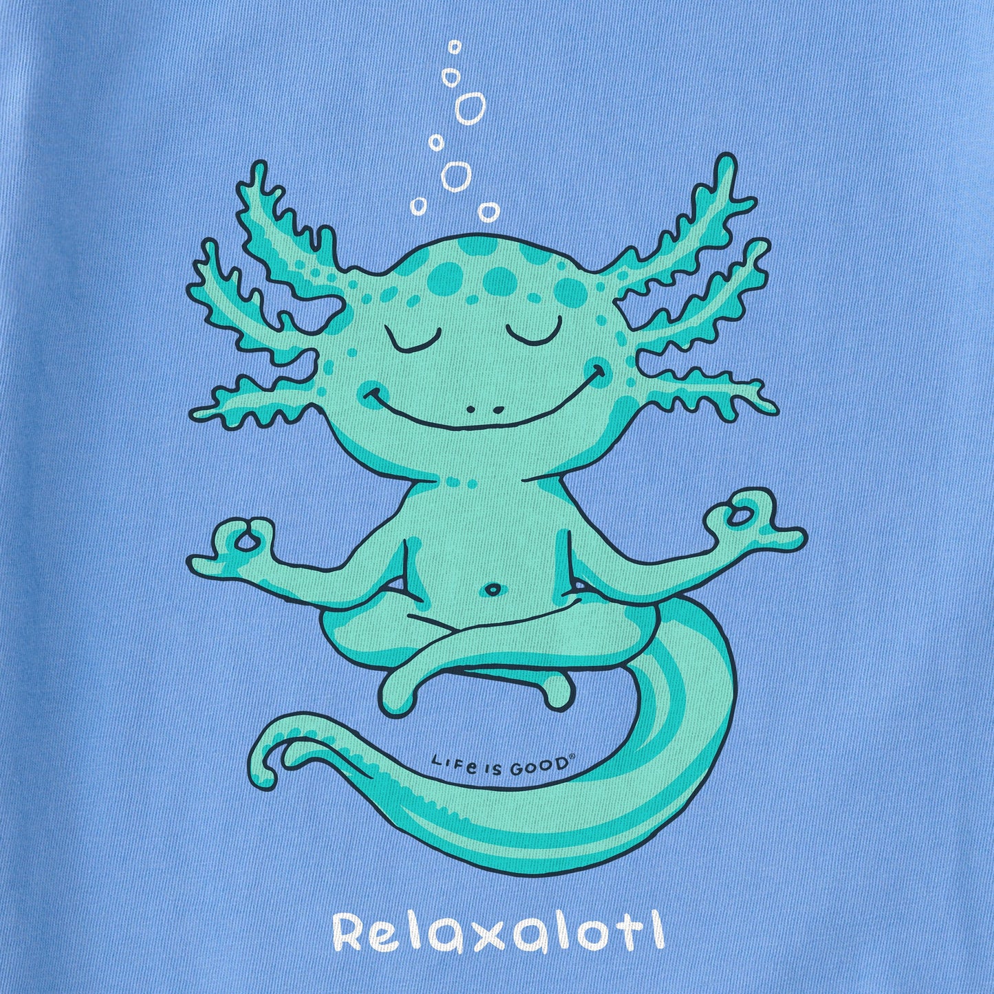 Kids Peaceful Relaxalotl Short Sleeve Crusher Tee