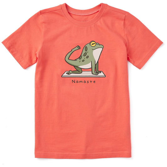 Kids Namaste Frog Short Sleeve Crusher Tee