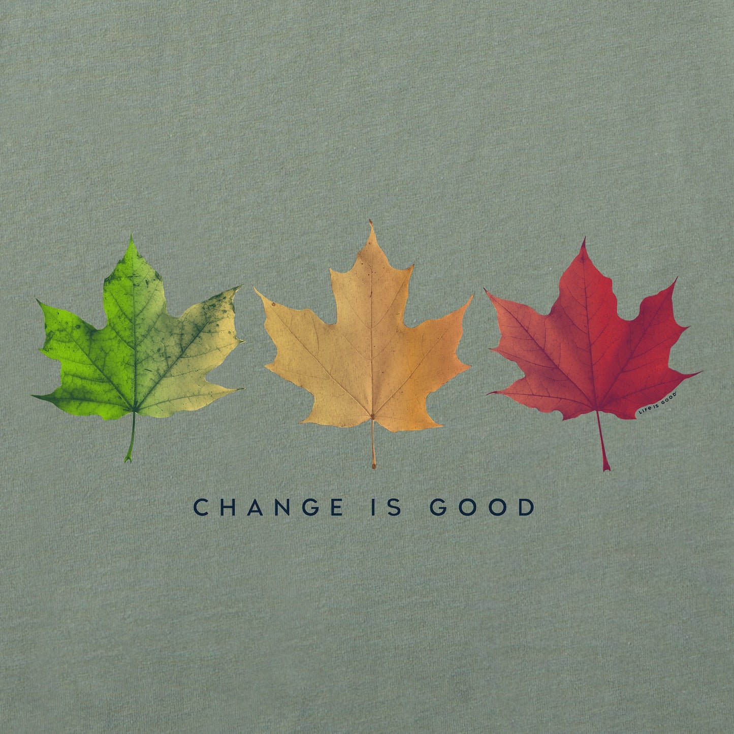Women's Change is Good 3 Leaves Long Sleeve Crusher Vee
