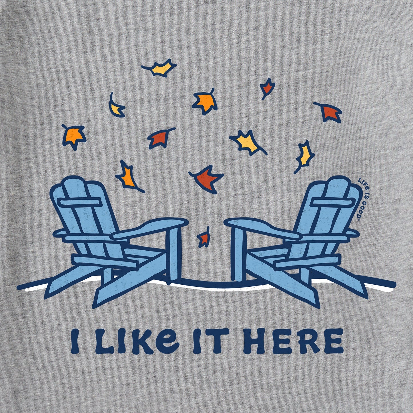 Women's Adirondacks I Like it Here Fall Long Sleeve Crusher Vee