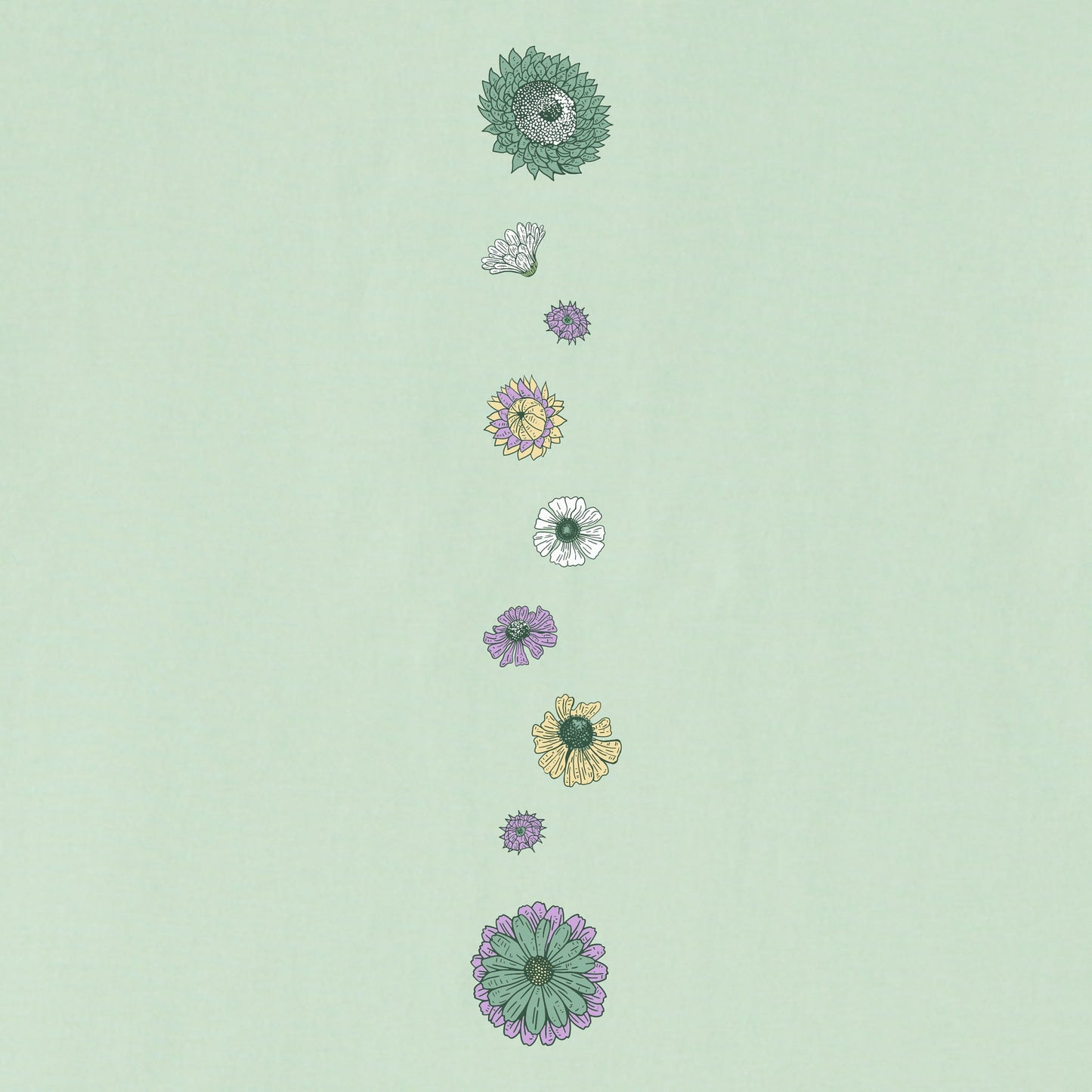 Women's Botanical Flowers Long Sleeve Crusher Tee