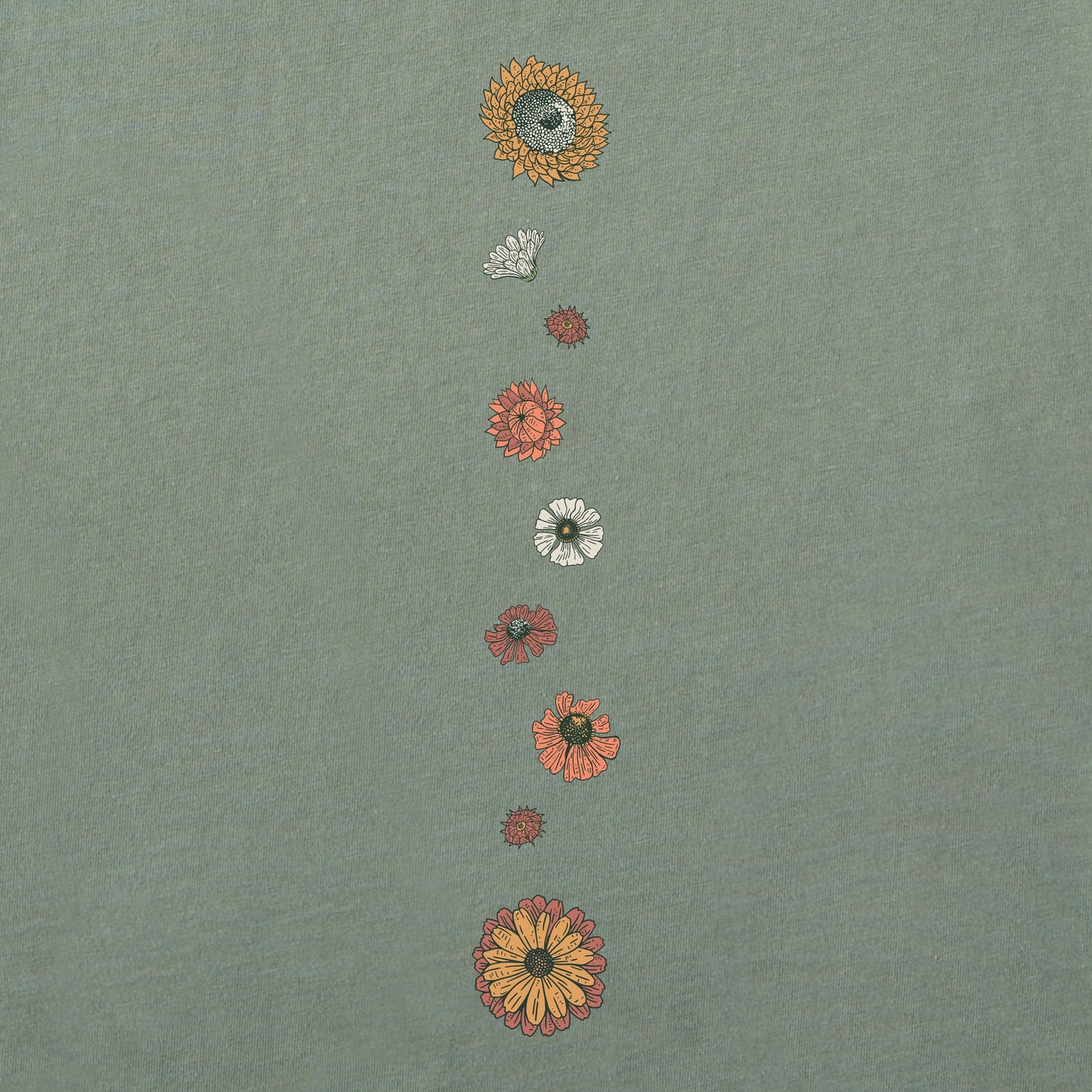 Women's Botanical Flowers Long Sleeve Crusher Tee