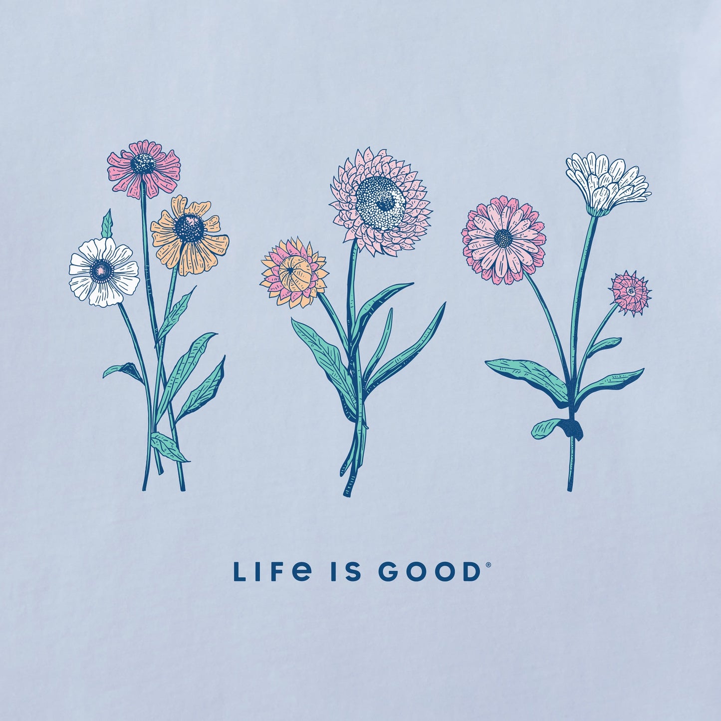 Women's Botanical Flowers Long Sleeve Crusher Tee