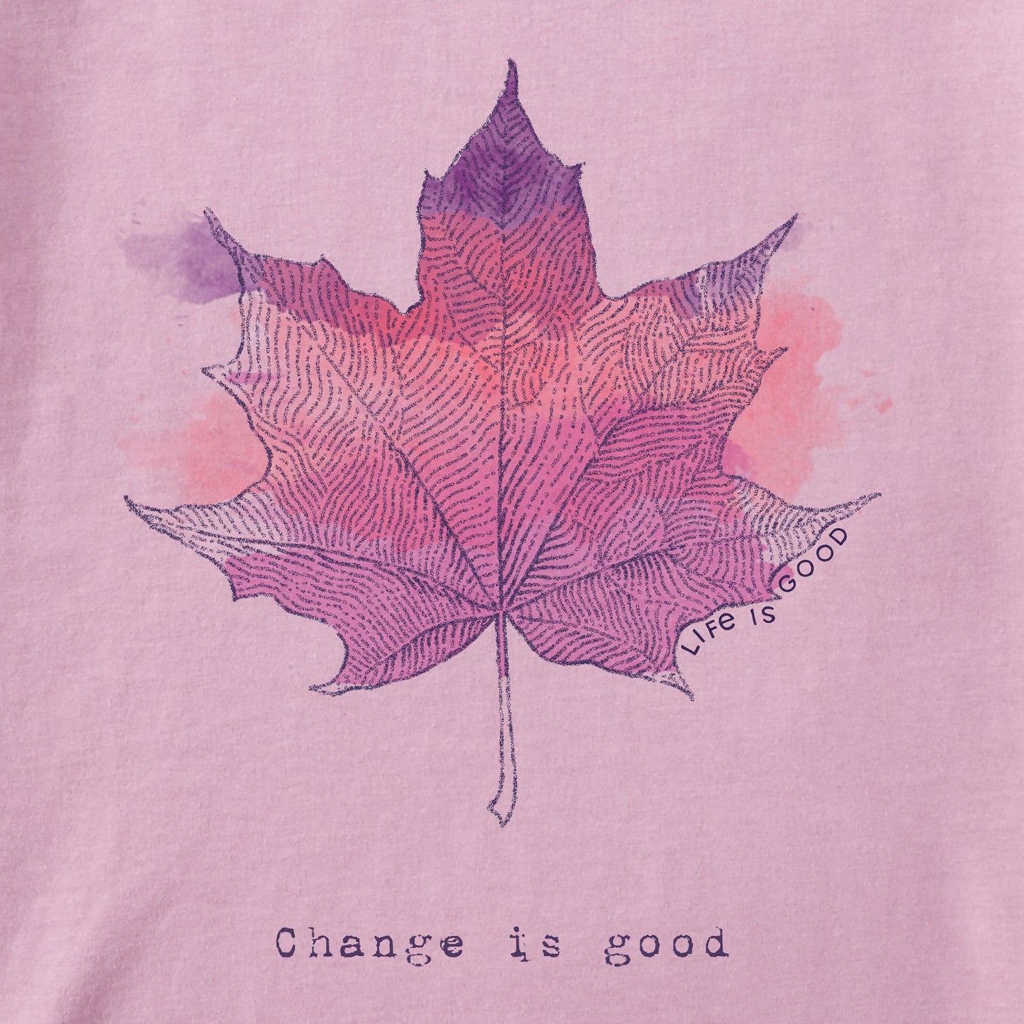 Women's Change Leaf Engraved Long Sleeve Crusher Tee