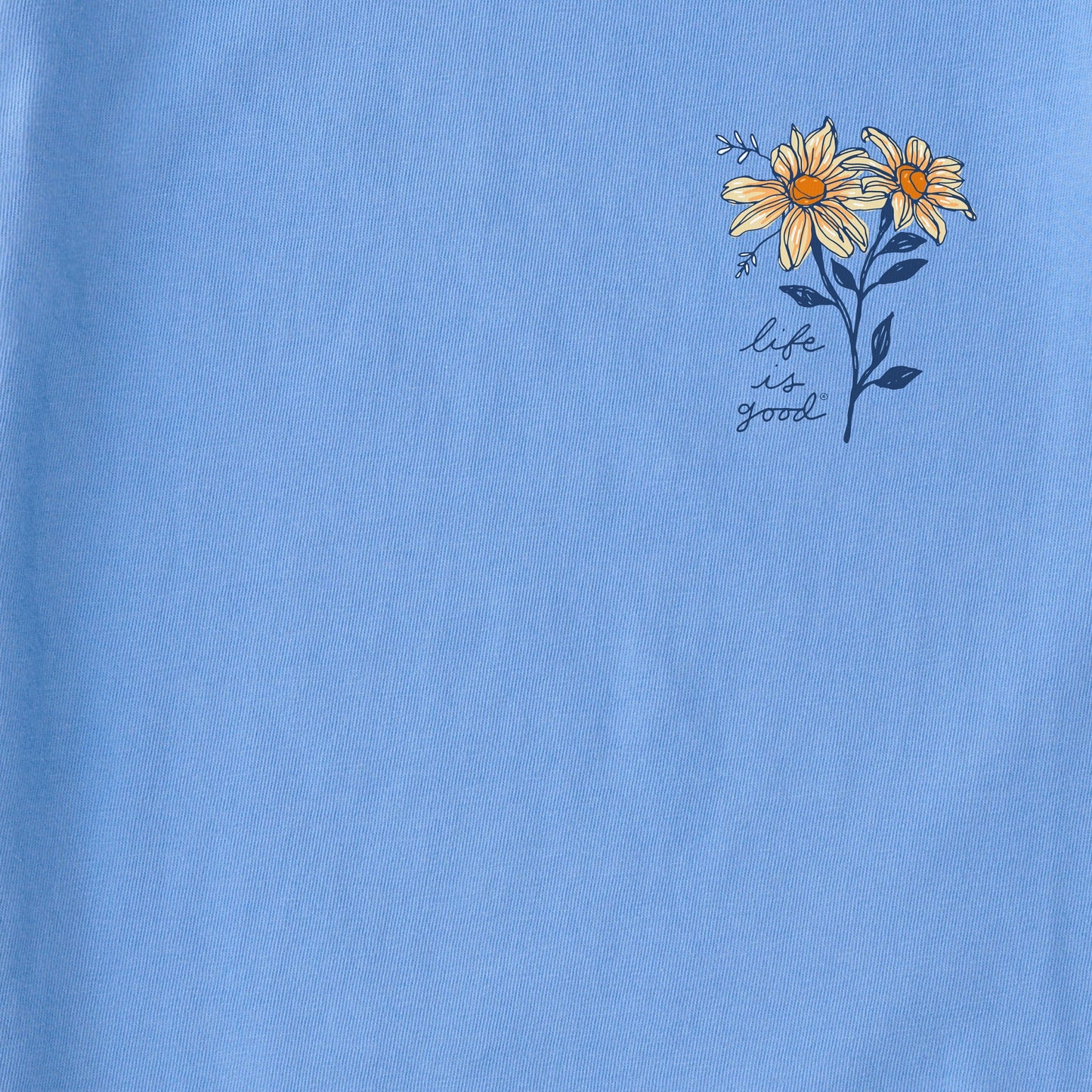 Women's Fall Favorite Color Flowers Long Sleeve Crusher Tee