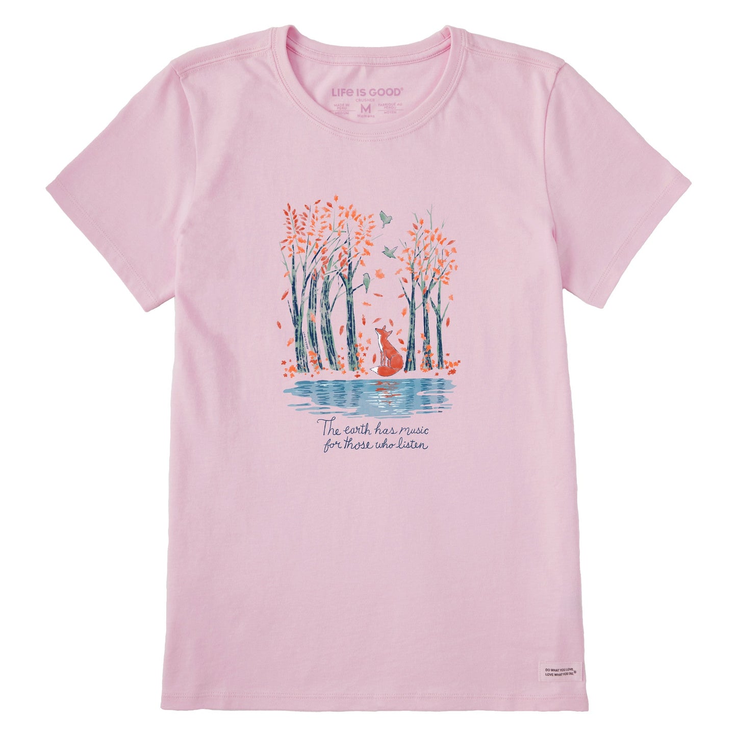 Women's Earth Has Music Foxy Lake Short Sleeve Crusher Tee