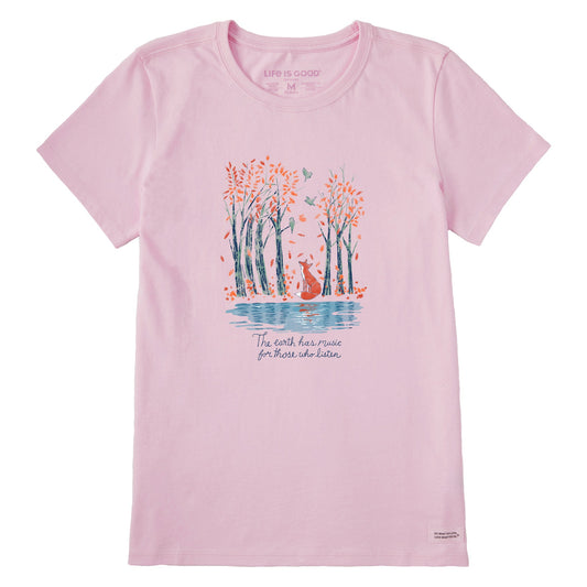 Women's Earth Has Music Foxy Lake Short Sleeve Crusher Tee