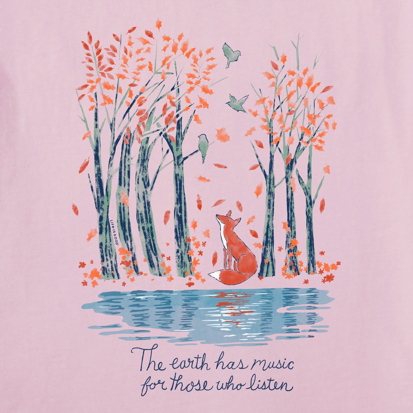 Women's Earth Has Music Foxy Lake Short Sleeve Crusher Tee