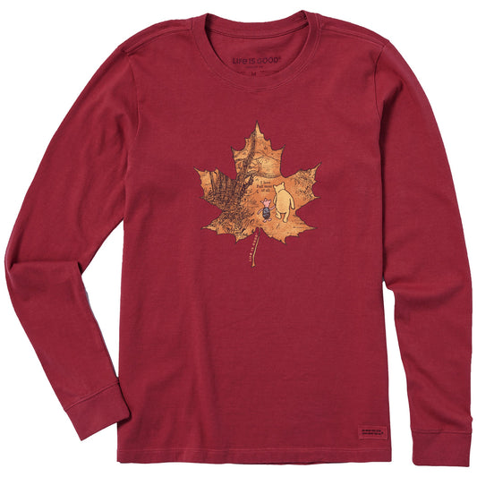 Women's Winnie & P Maple Leaf Long Sleeve Crusher Tee