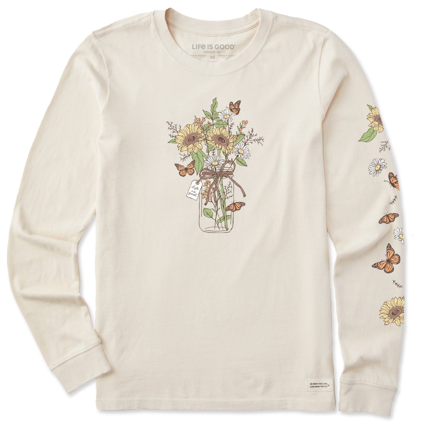 Women's Sunflower Monarch Jar Long Sleeve Crusher Tee