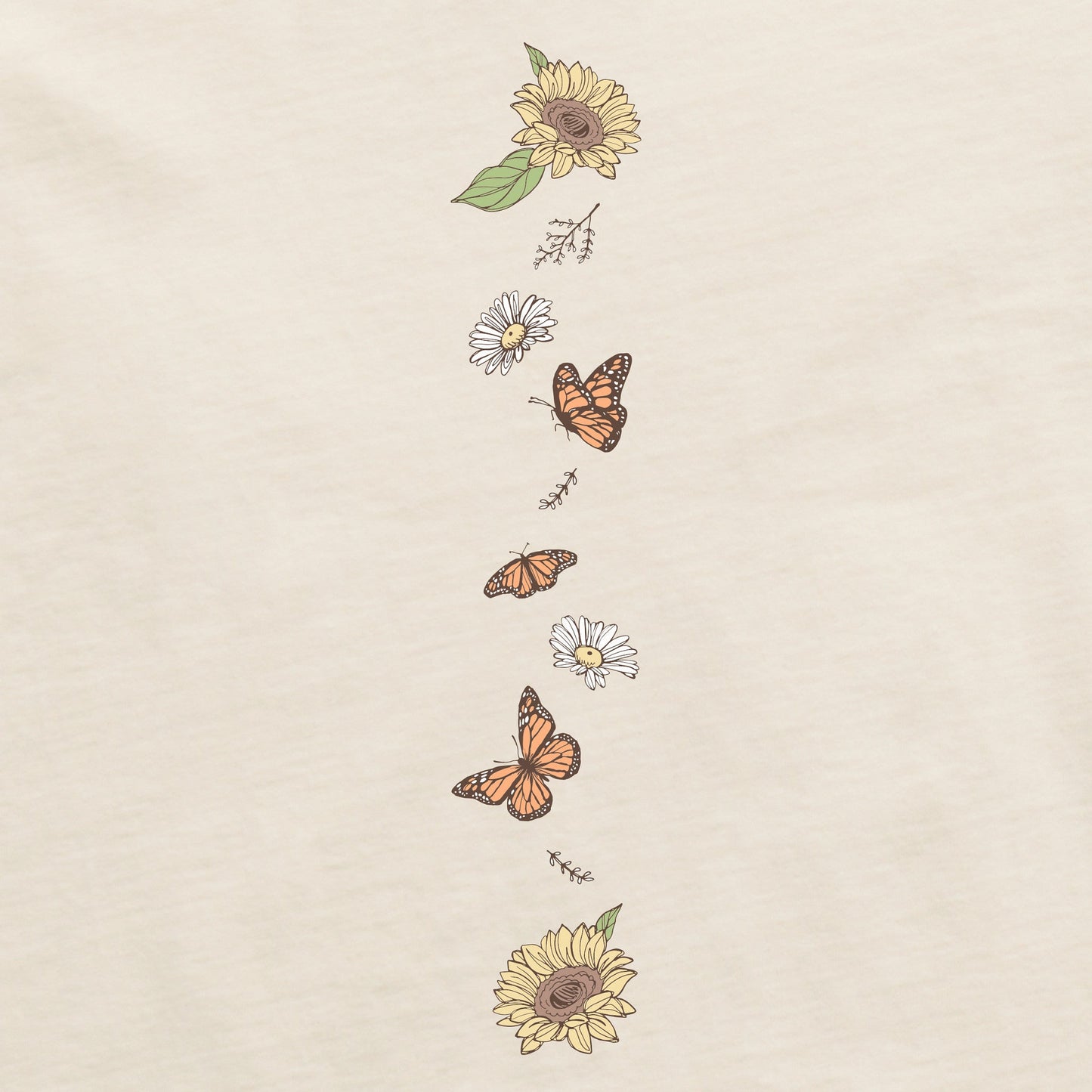 Women's Sunflower Monarch Jar Long Sleeve Crusher Tee