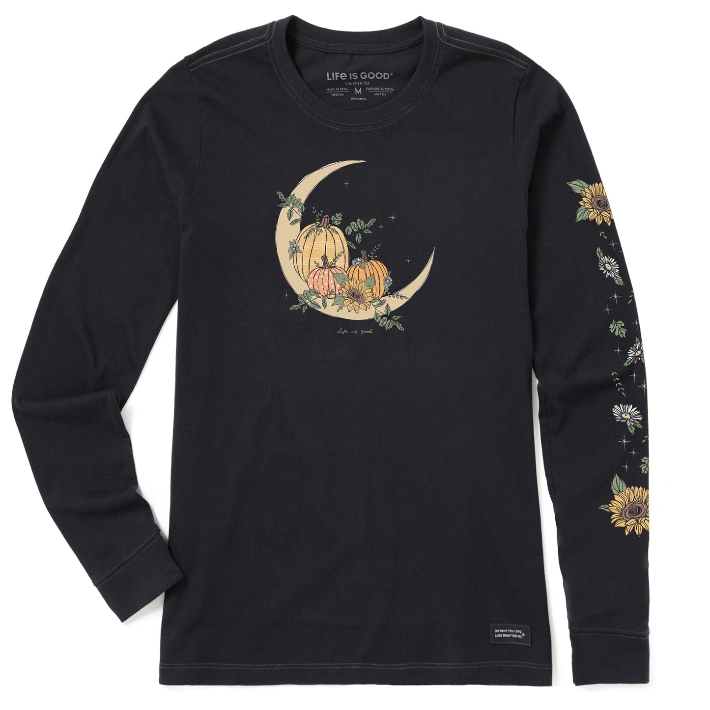Women's Pumpkin Moon Long Sleeve Crusher Tee