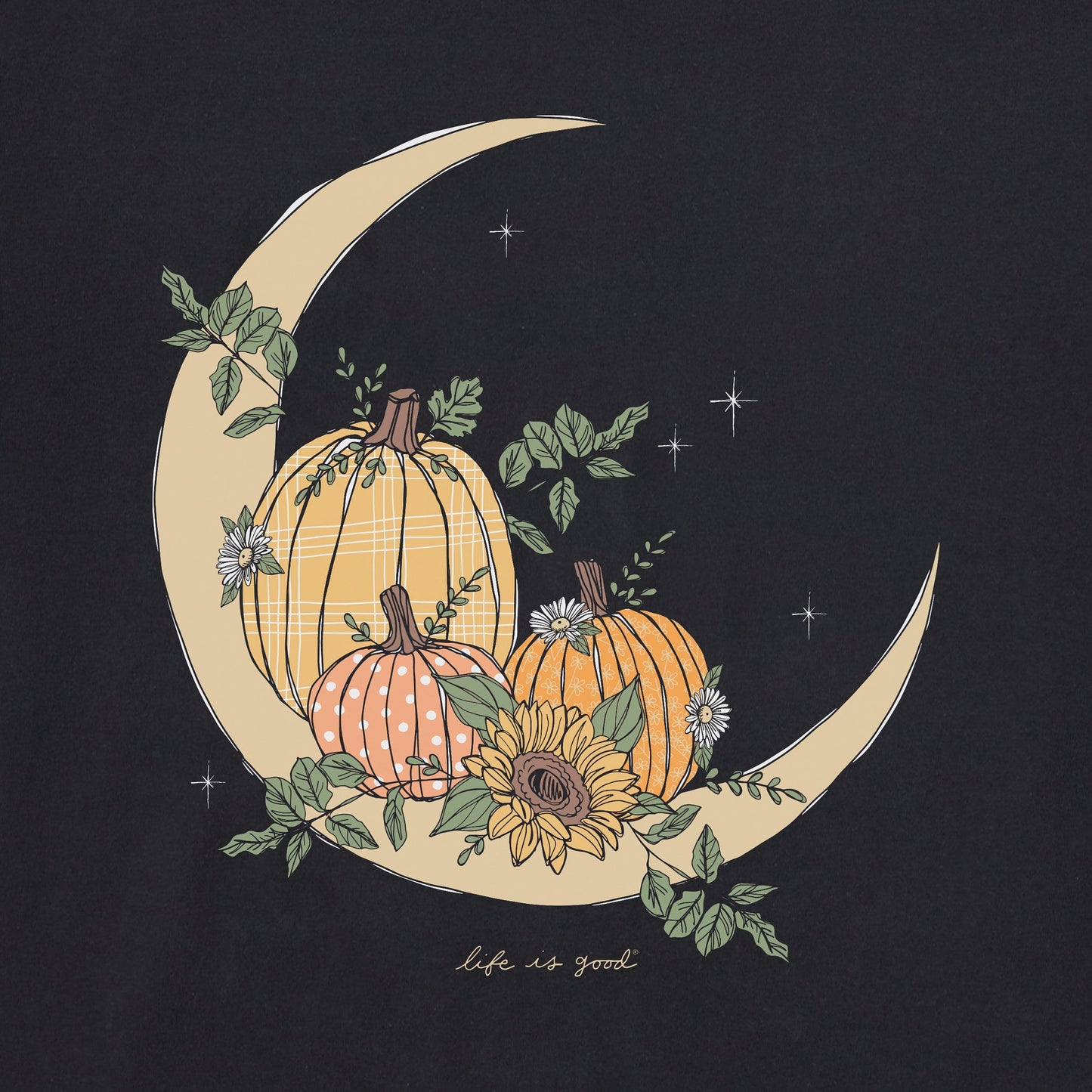 Women's Pumpkin Moon Long Sleeve Crusher Tee