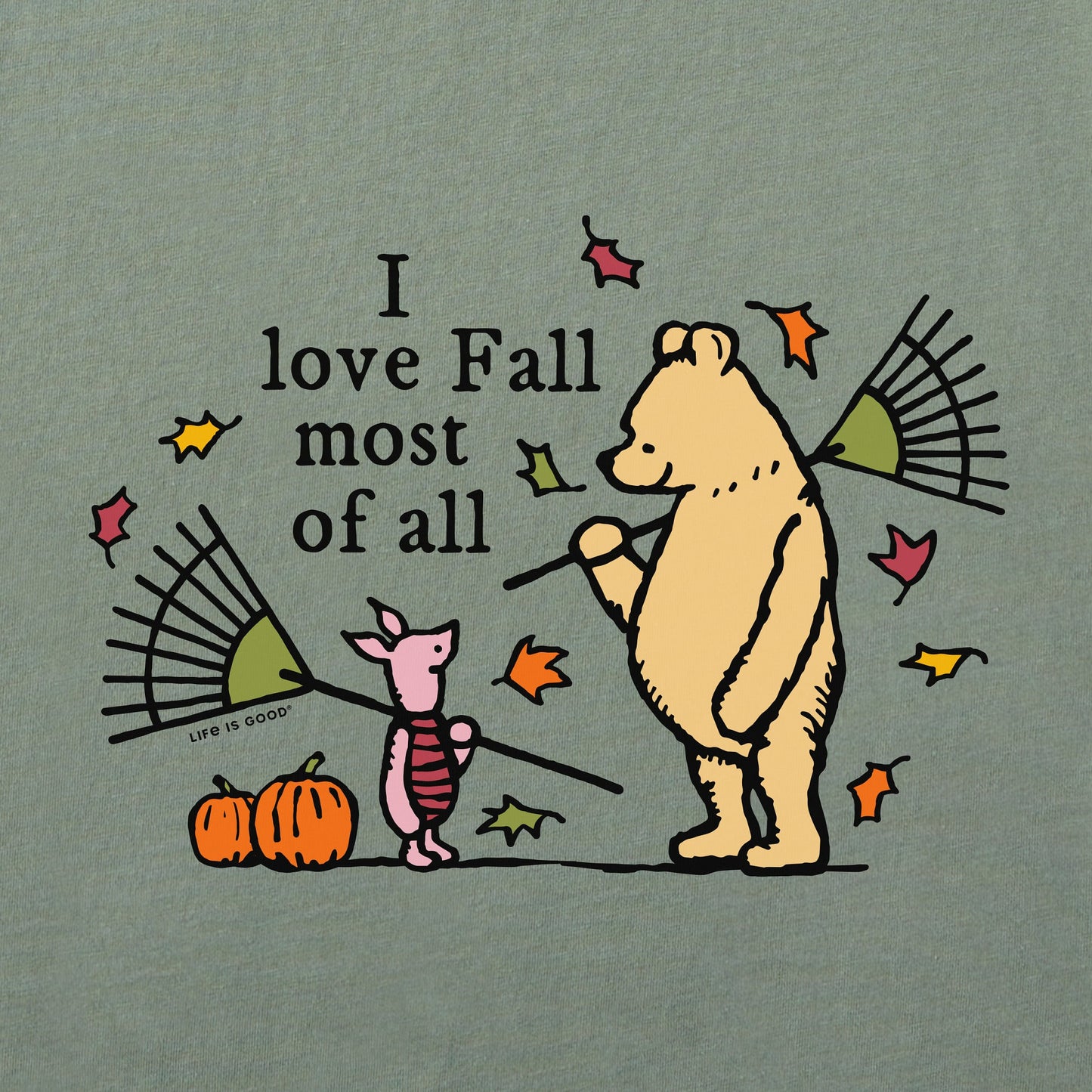Women's Winnie I love Fall Most of All Long Sleeve Crusher Boxy Tee