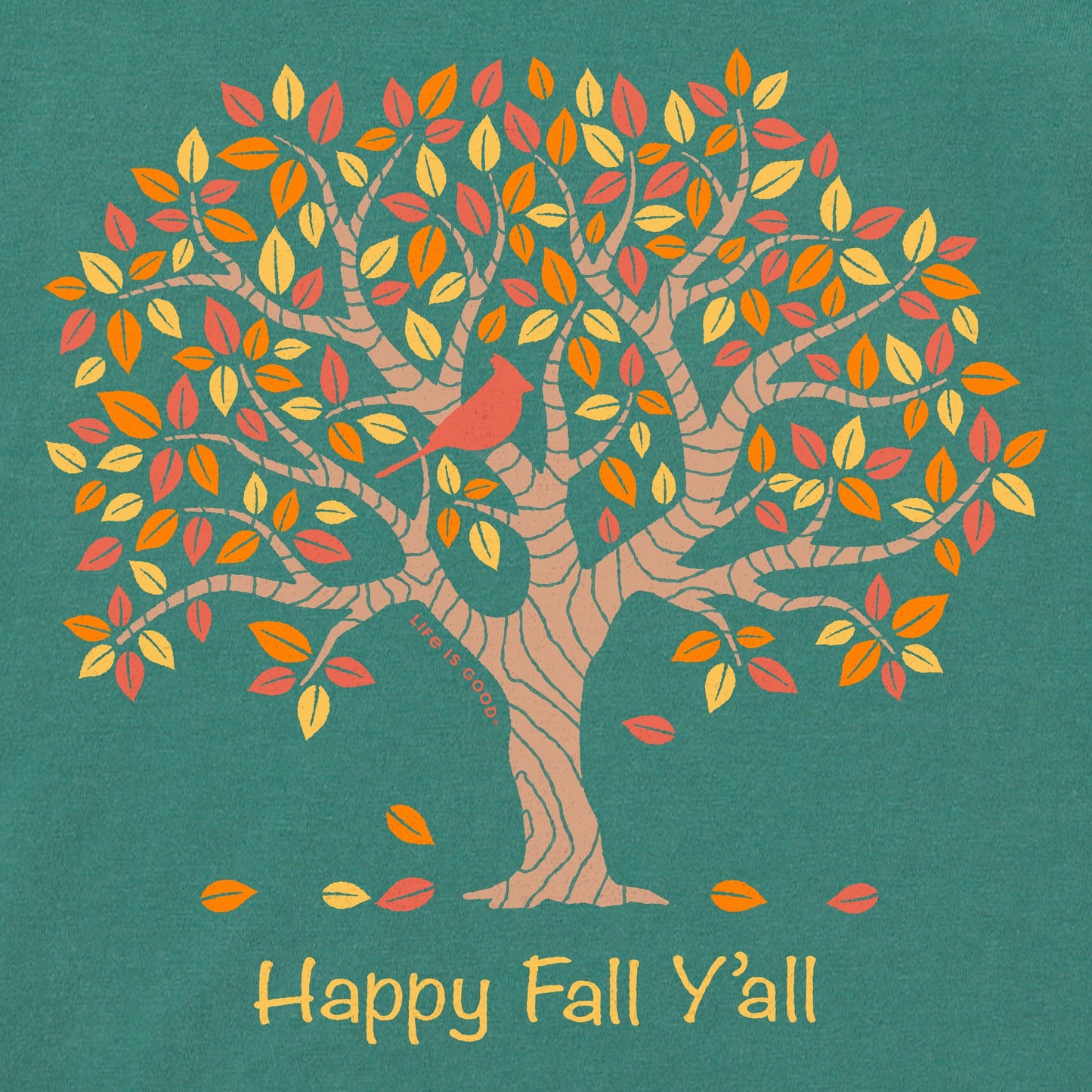 Women's Happy Fall Y'All Tree Simply True Fleece Crew