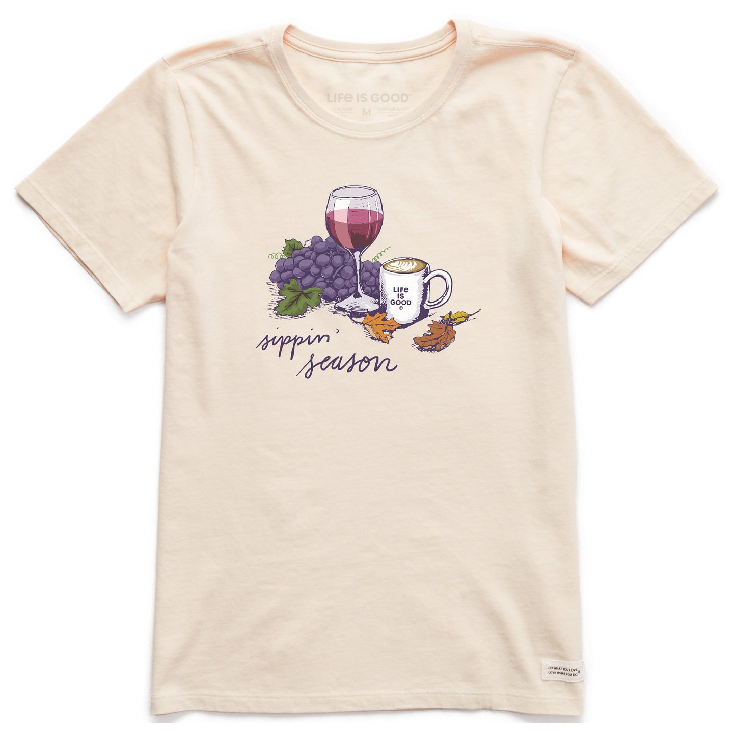 Women's Sippin' Season Wine & Coffee Short Sleeve Tee