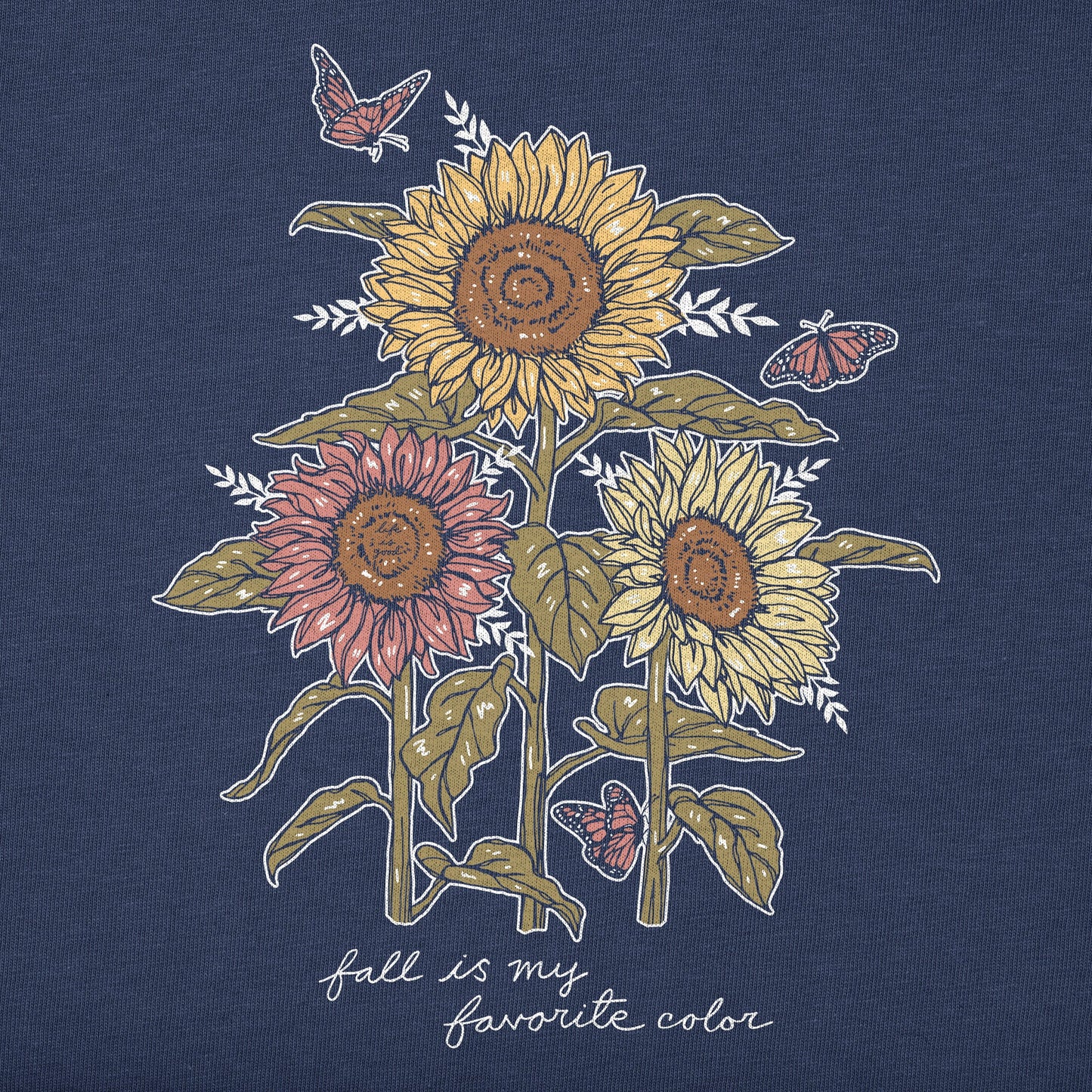 Women's Fall is my Favorite Sunflowers Short Sleeve Crusher Tee