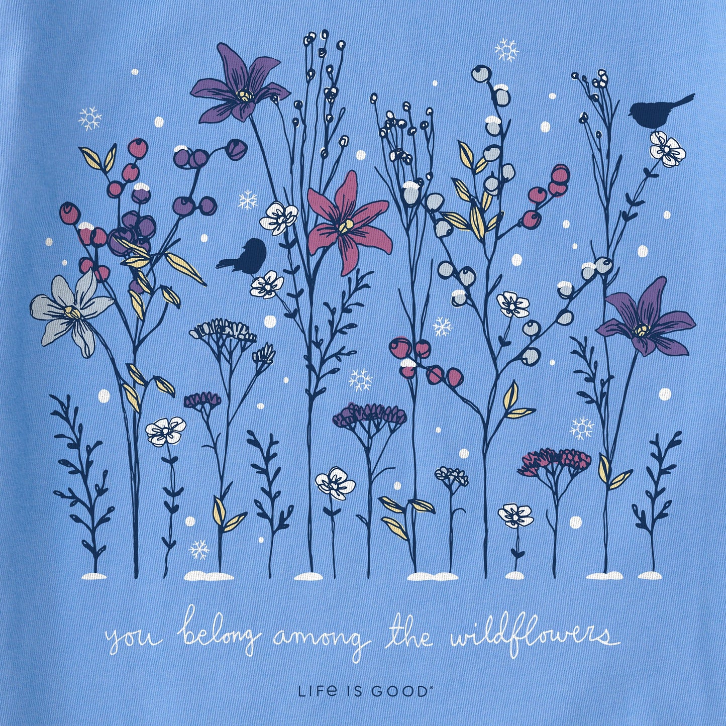 Women's Winter Wildflowers Short Sleeve Crusher Tee