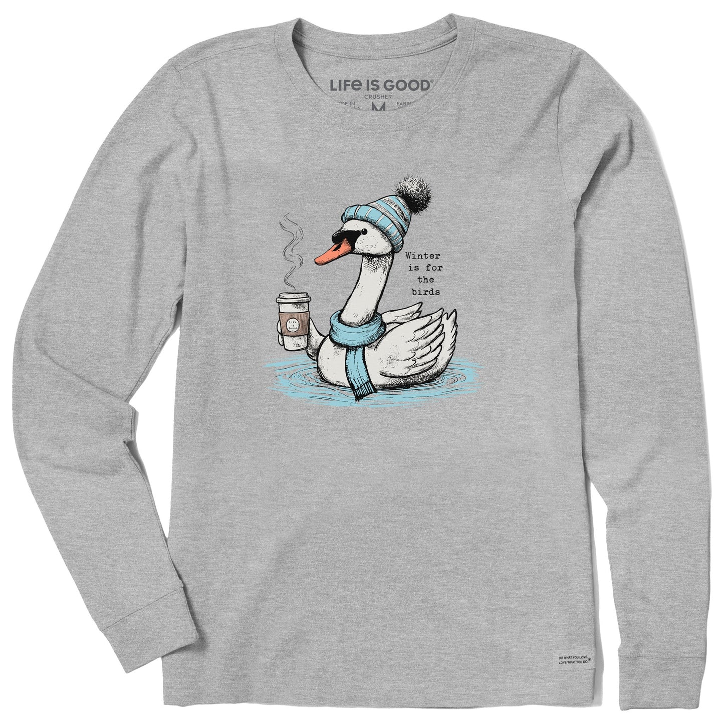 Women's Winter is for the Birds Swan Long Sleeve Crusher Tee