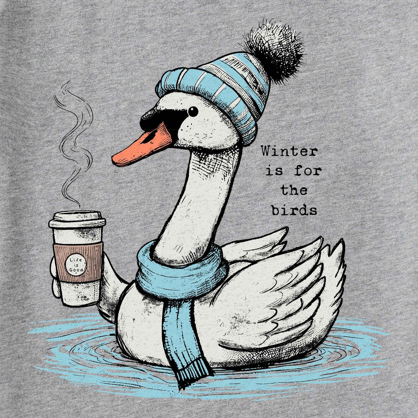 Women's Winter is for the Birds Swan Long Sleeve Crusher Tee
