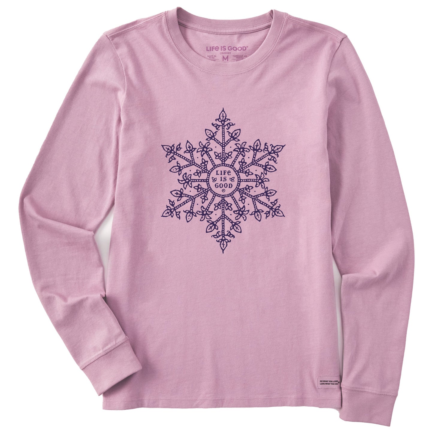 Women's Antique Snowflake Long Sleeve Crusher Tee