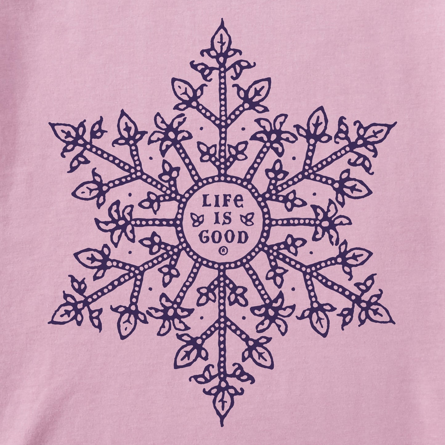 Women's Antique Snowflake Long Sleeve Crusher Tee