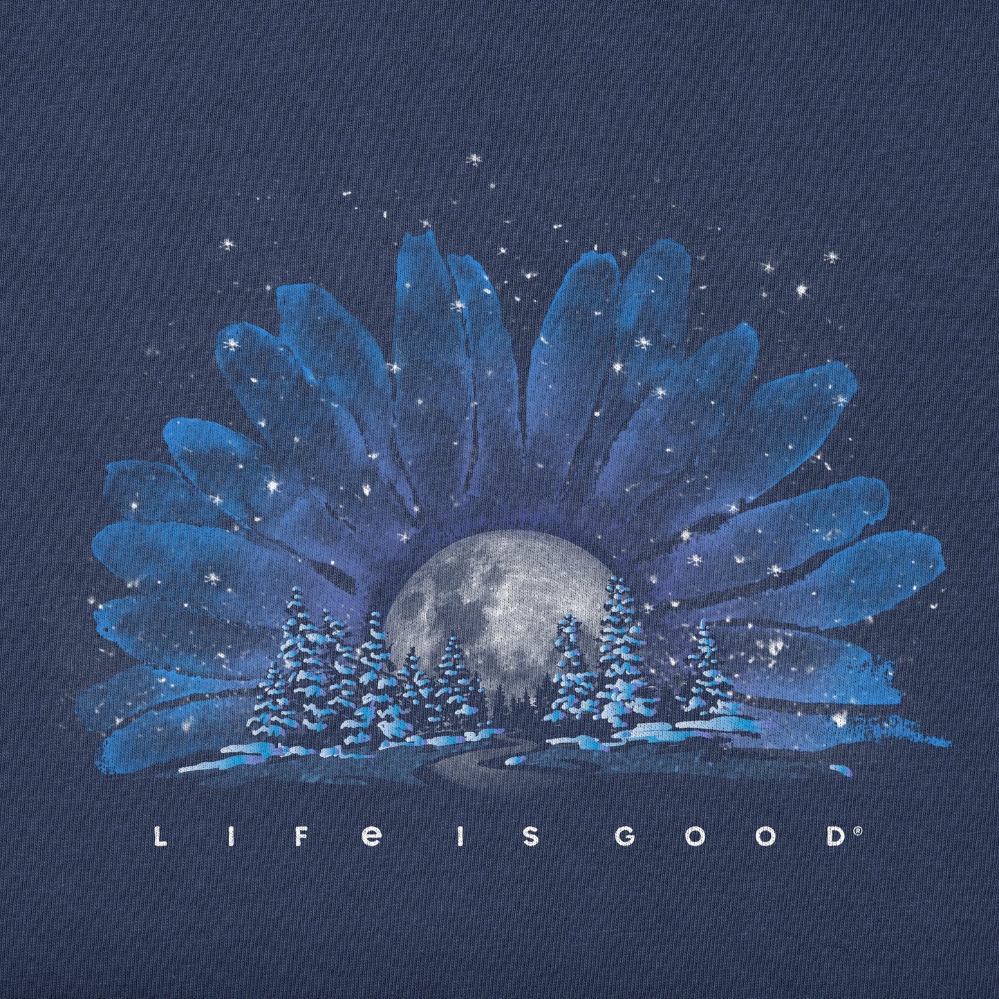 Women's Snow Laden Daisy Long Sleeve Crusher Tee