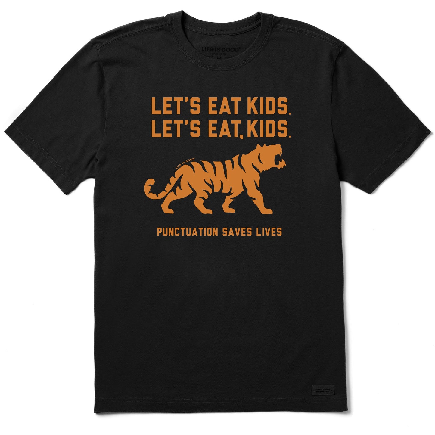Men's Let's Eat, Kids Tiger Short Sleeve Crusher Tee