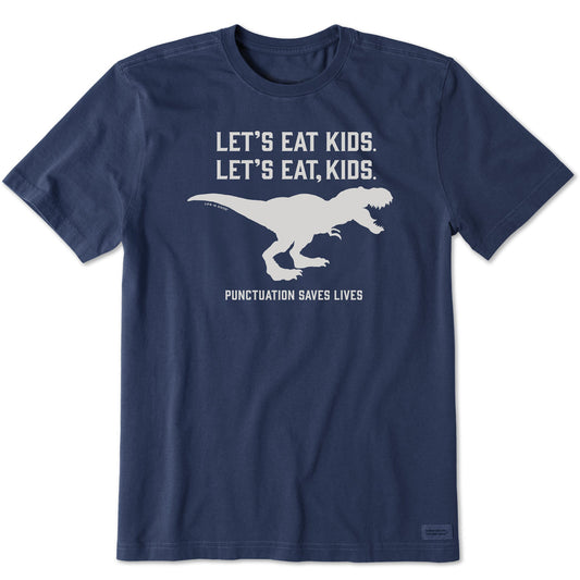 Men's Let's Eat, Kids Trex Short Sleeve Crusher Tee