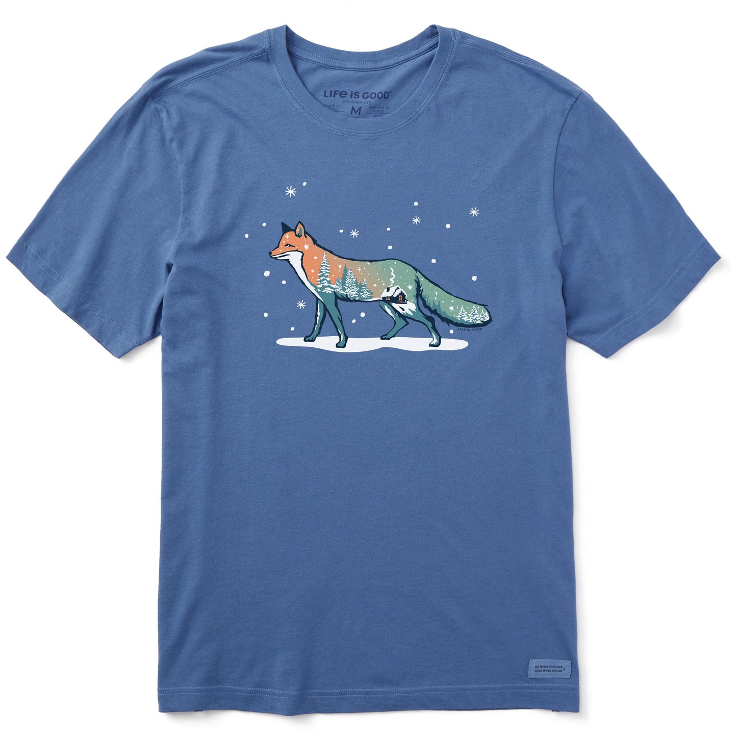 Men's Macro Snow Fox Short Sleeve Crusher Tee