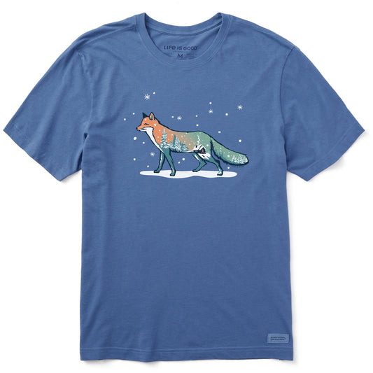 Men's Macro Snow Fox Short Sleeve Crusher Tee