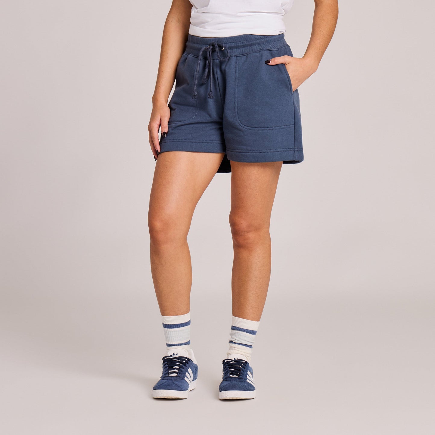 Women's Solid Good Vibes Fleece Shorts