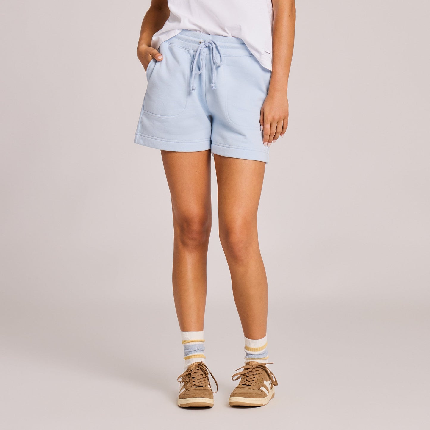 Women's Solid Good Vibes Fleece Shorts