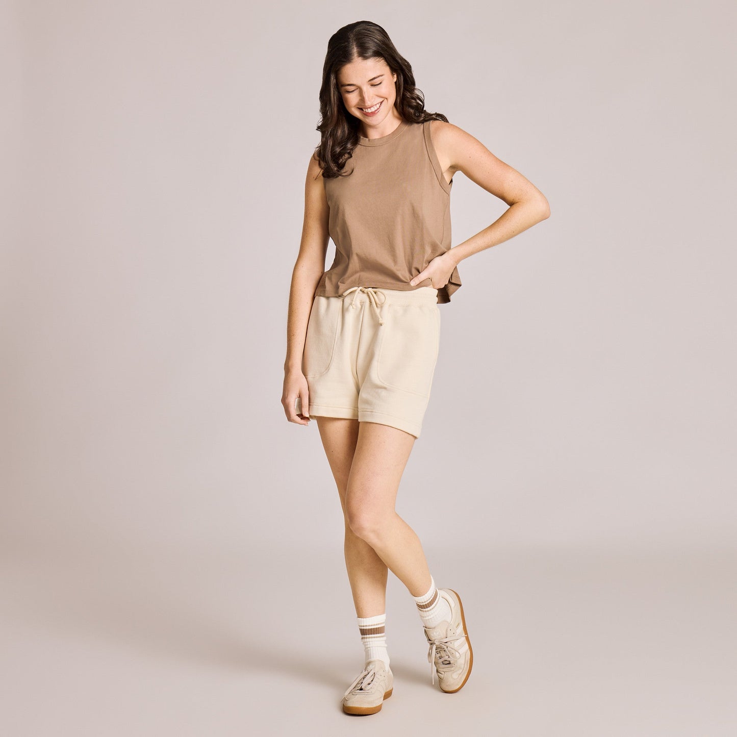 Women's Solid Good Vibes Fleece Shorts