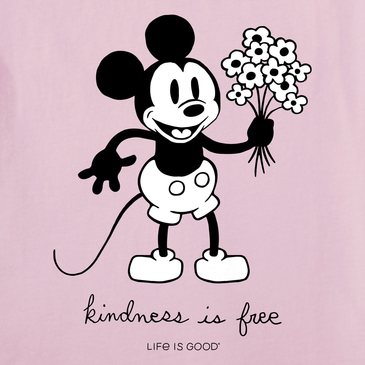 Women's Steamboat Willie Kindness Bouquet Short Sleeve Tee