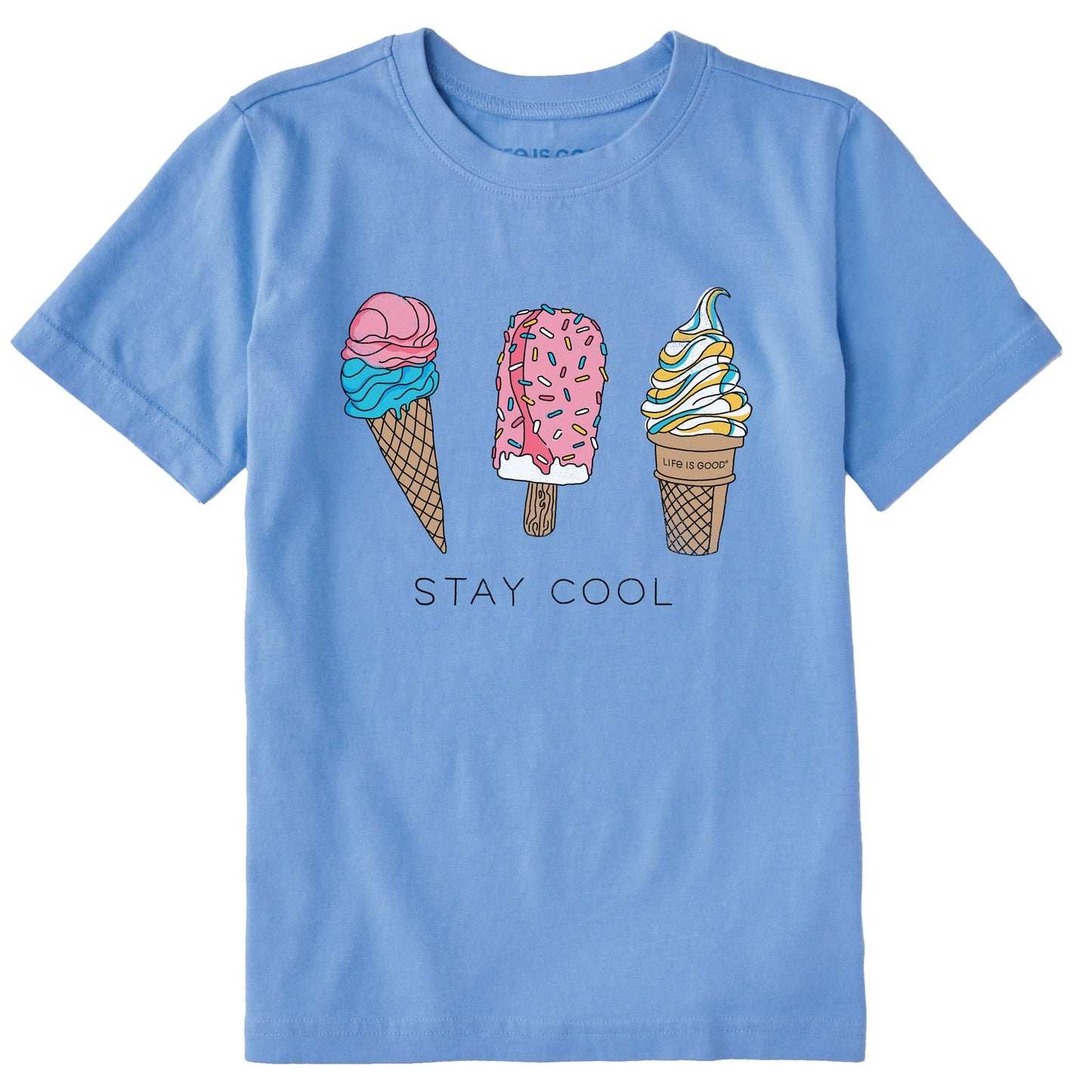 Kids Ice Cream Trio Stay Cool Short Sleeve Crusher Tee