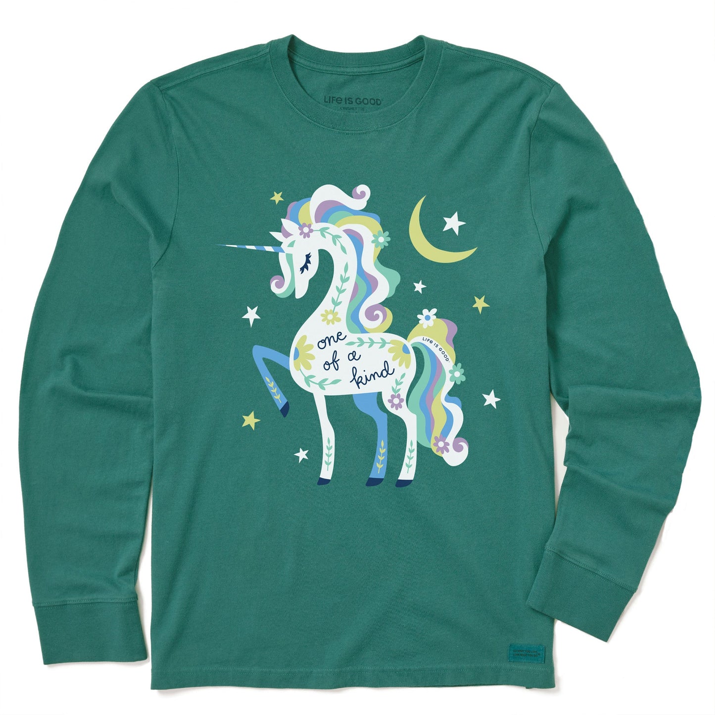 Kids One of a Kind Unicorn Long Sleeve Crusher Tee