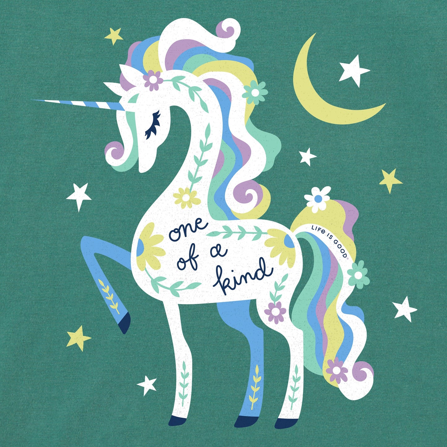 Kids One of a Kind Unicorn Long Sleeve Crusher Tee