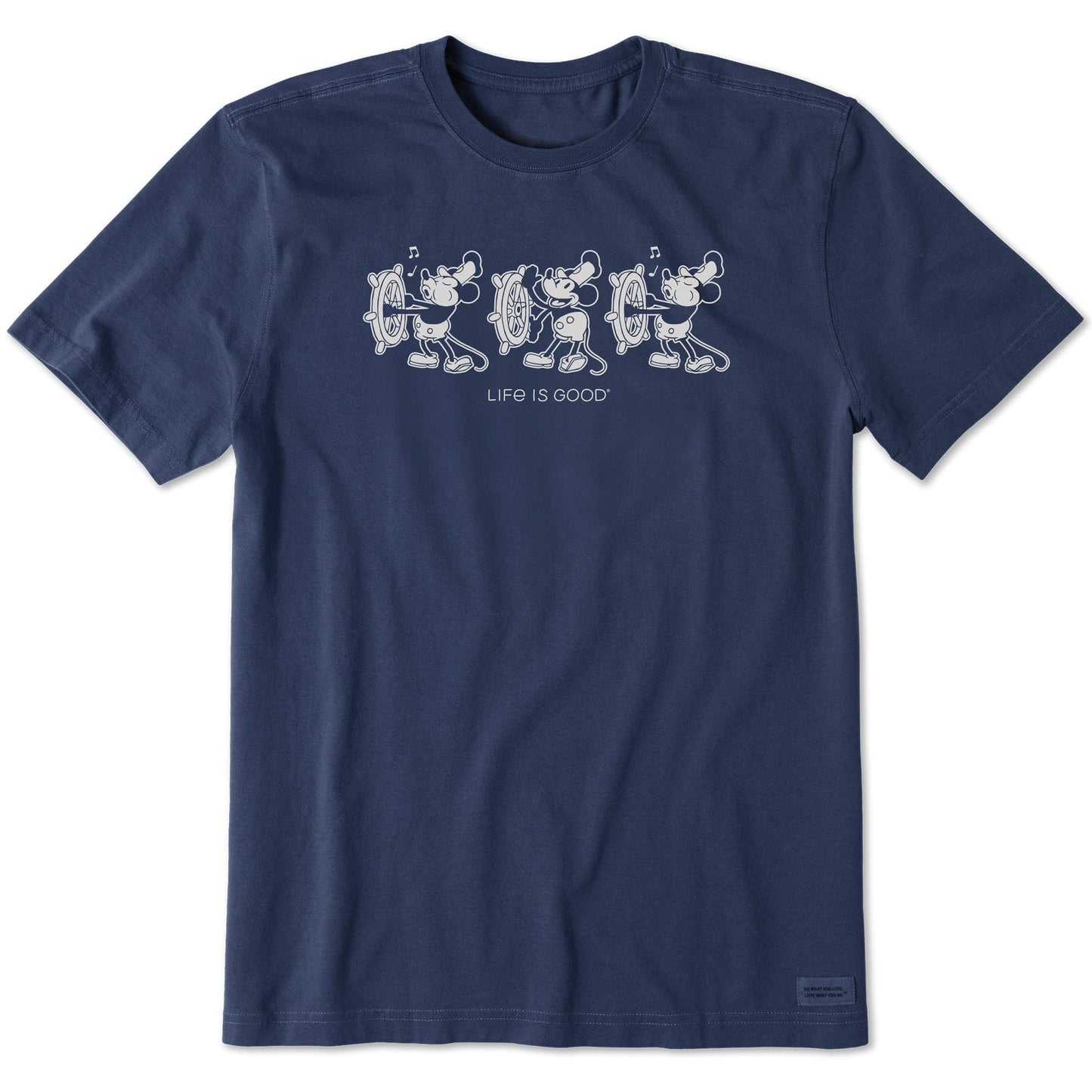 Men's Steamboat Willie at the Helm Short Sleeve Crusher Tee
