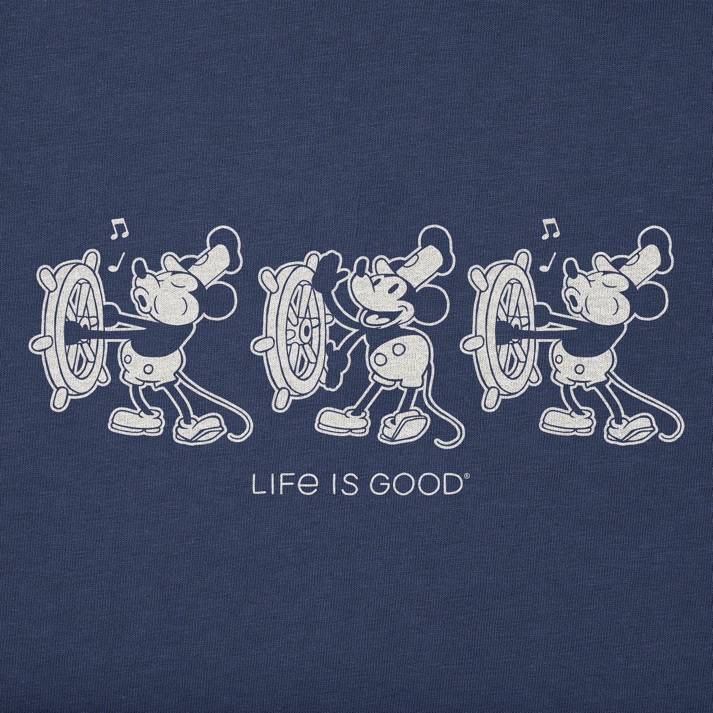 Men's Steamboat Willie at the Helm Short Sleeve Crusher Tee