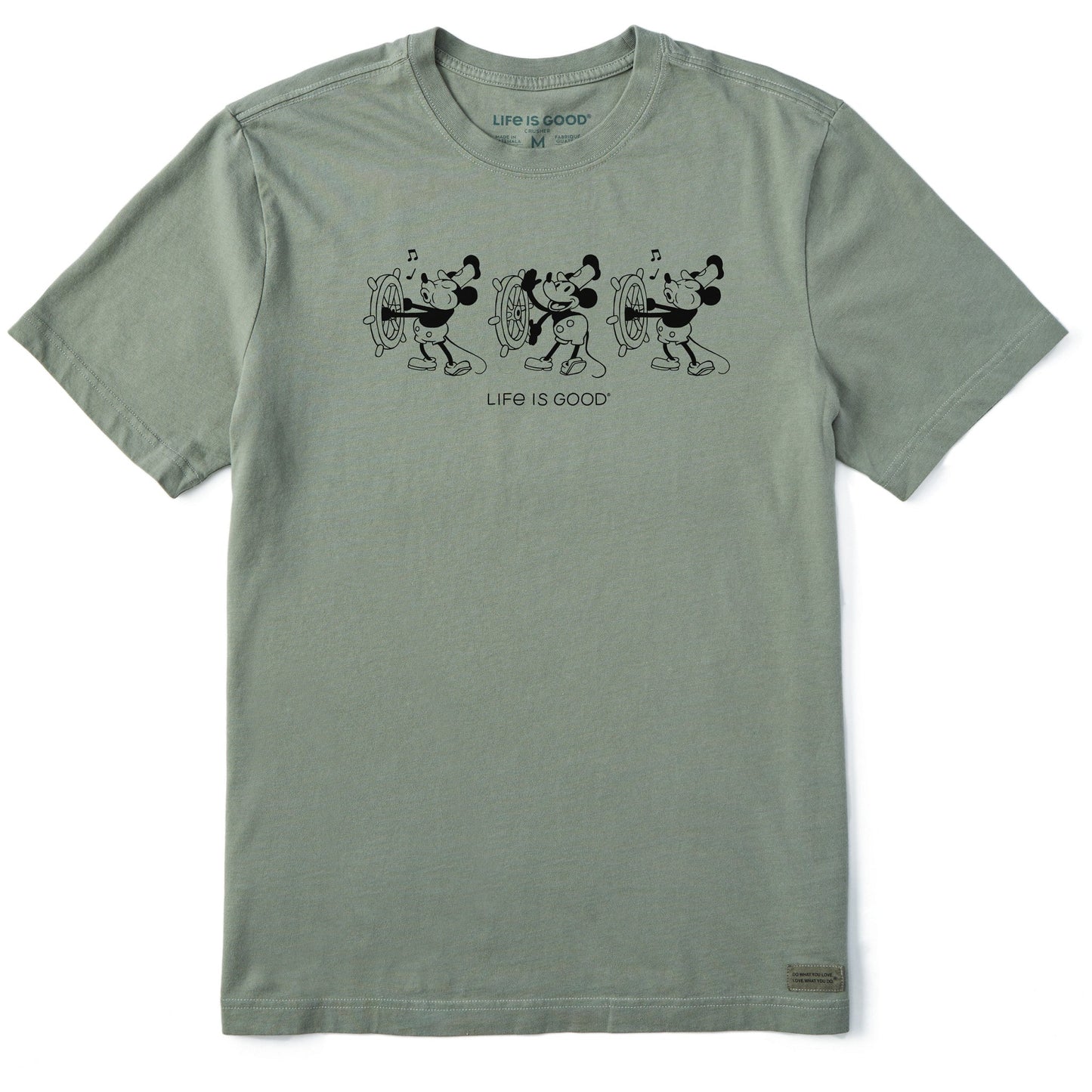 Men's Steamboat Willie at the Helm Short Sleeve Crusher Tee