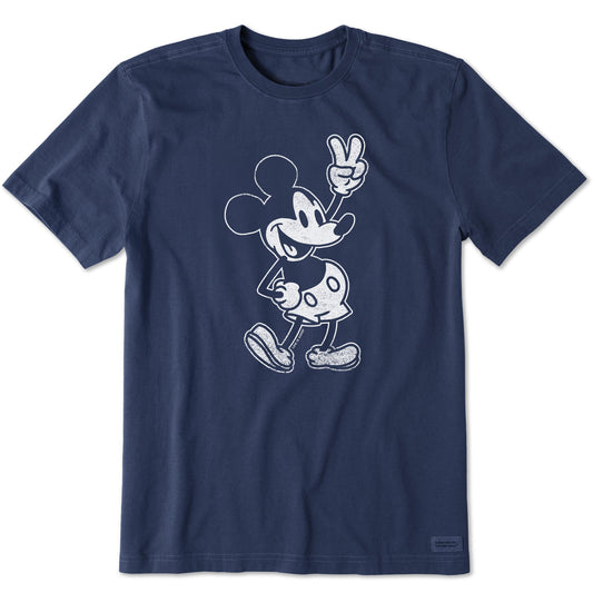 Men's Steamboat Willie Peace Short Sleeve Crusher Tee