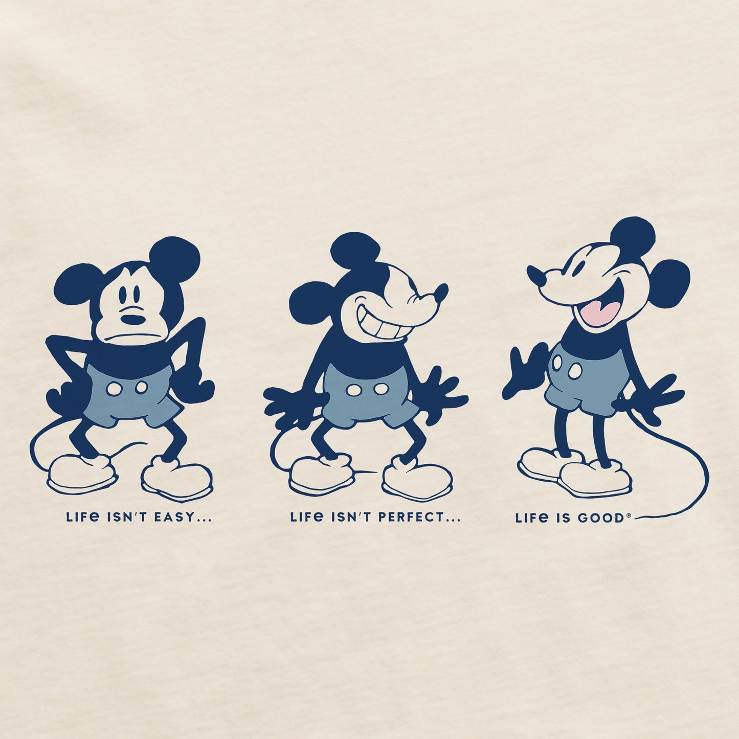 Women's Steamboat Willie Life isn't Easy Short Sleeve Vee