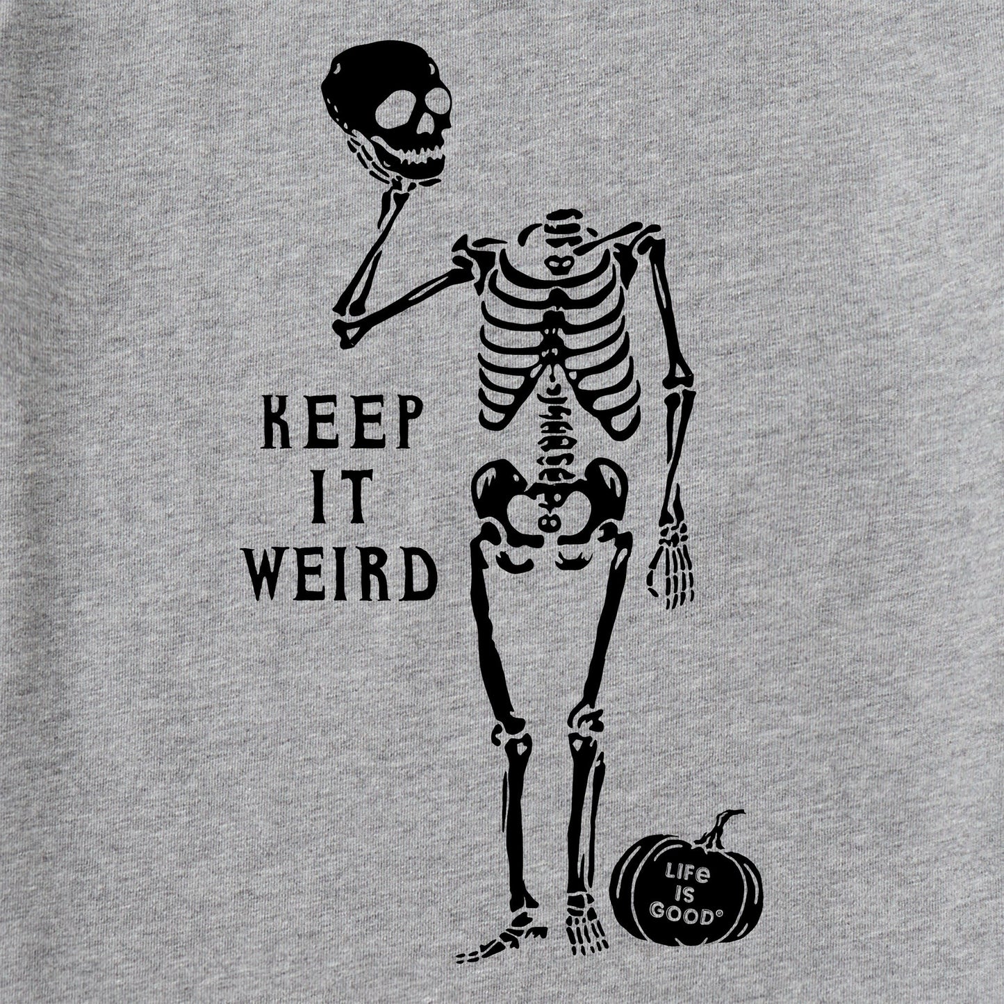 Kids Keep it Weird Skeleton Long Sleeve Crusher Tee